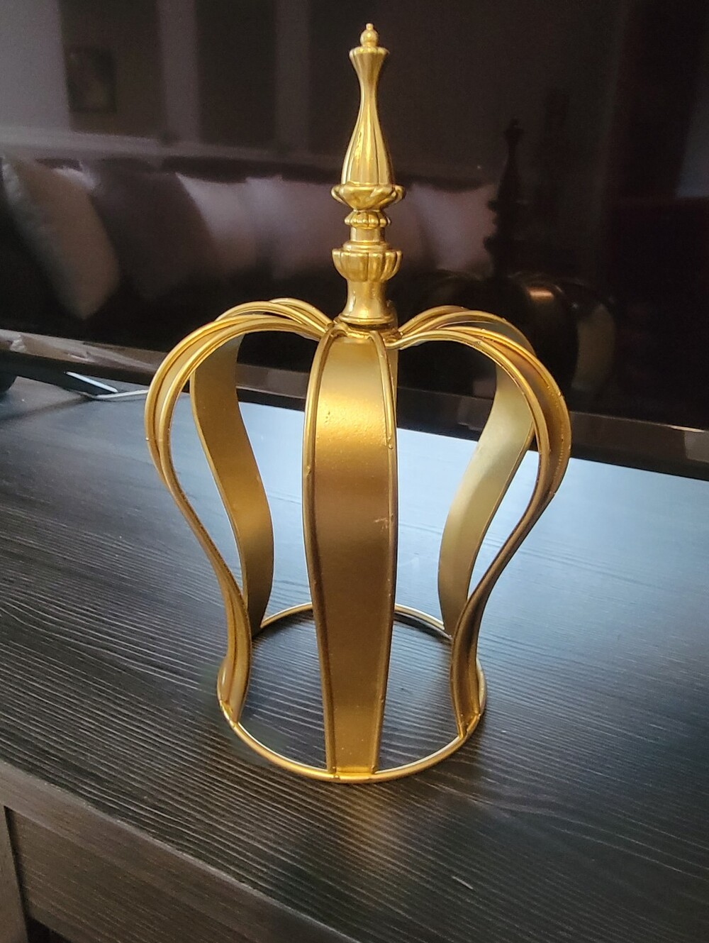 4 Gold Metal Decorative Crown Accent - Home Accents